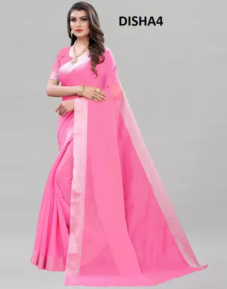 Women Designer Saree (Pink, 6.3 m)