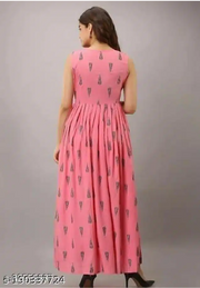 Stylish Women Gown (Peach, S)