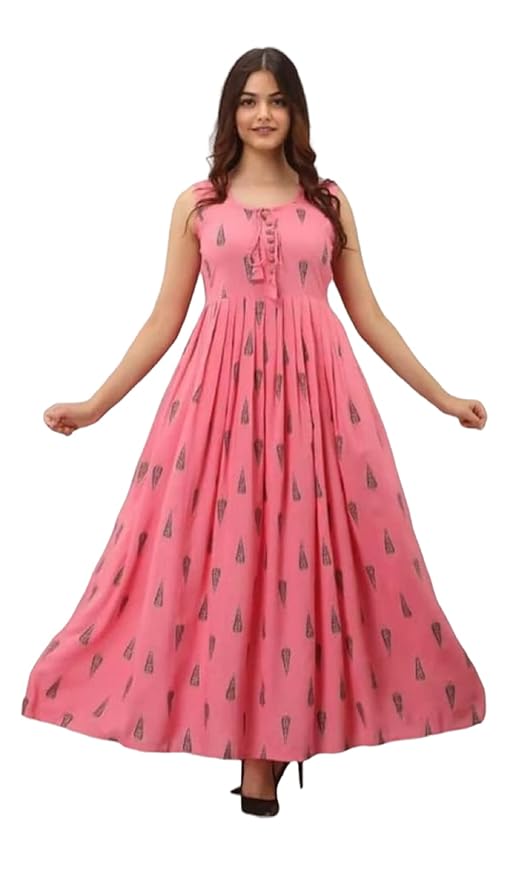 Stylish Womens Gown (Peach, S)