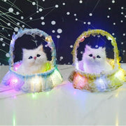 Kitten in LED Lights Basket Toy