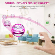 360° Rotating USB Rechargeable Boomerang Mini Flying Orb Ball with RGB Lights